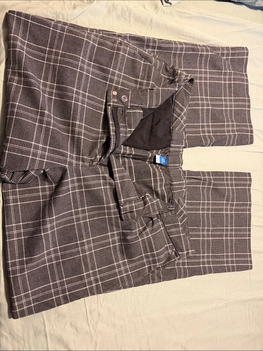 Old Navy Gray Plaid Flannel Trousers